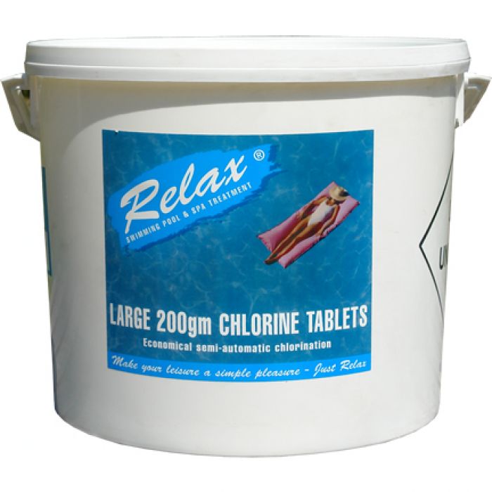 200G Wrapped Chlorine Tablets 10Kg Bucket Pool Cleaning & Chemicals