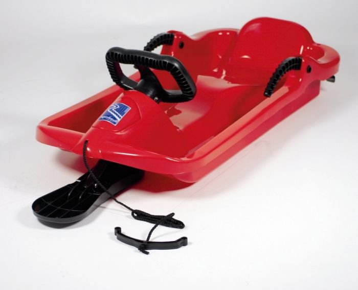 Snow Driver Red Sledge Toboggan Plastic Sledges