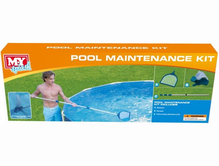 Pool Maintenance Kit With Telescopic Pole Pool Cleaning & Chemicals