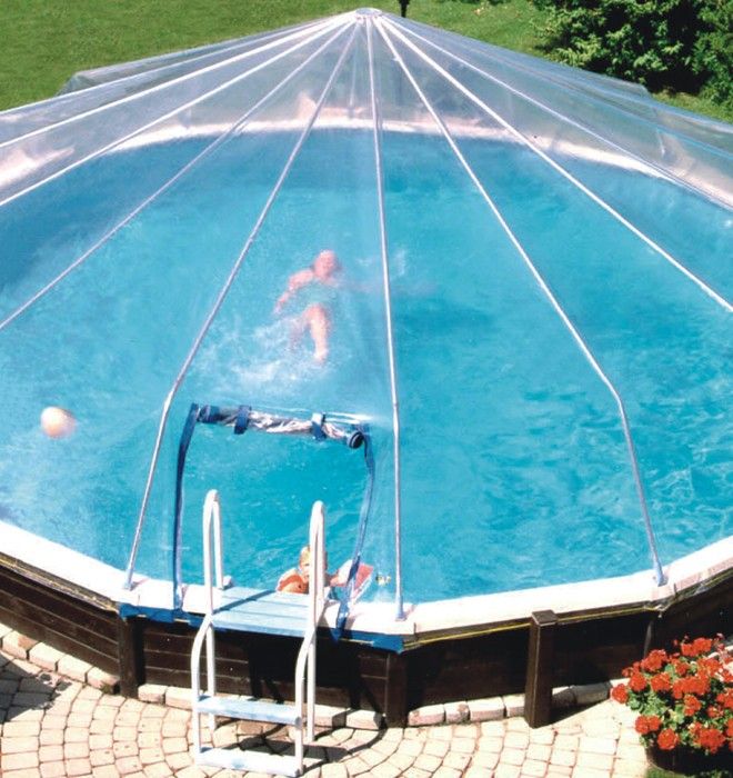 Minimalist Above Ground Swimming Pool Dome 