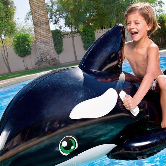 Jumbo Whale Rider Pool Inflatable