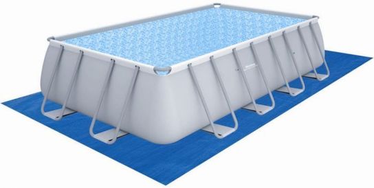 Bestway Steel Pro Silver Rectangular Frame Pool With Pump 18' x 9' x 48"