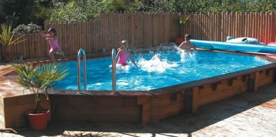 Eco Stretched Octagonal Wooden Pool - 7.2m x 5m by Plastica