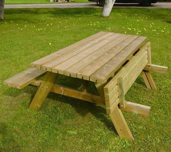 Oblong Garden Table With Seats