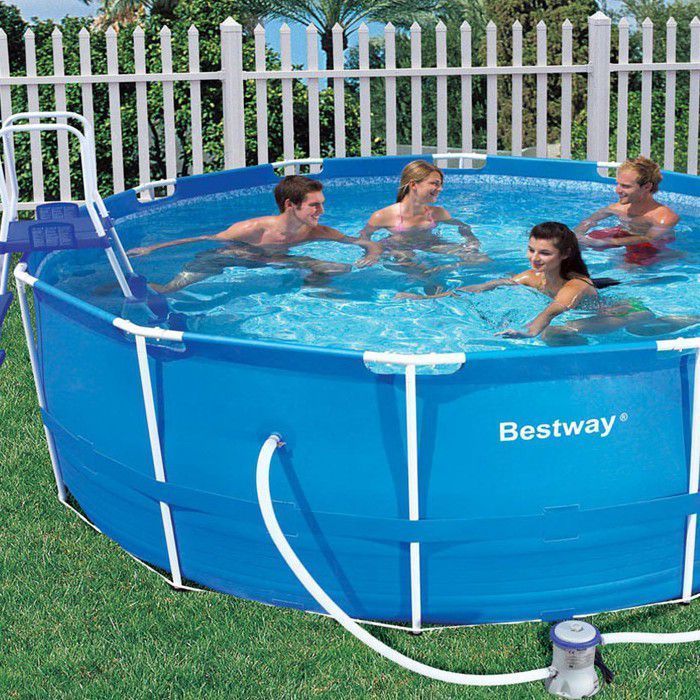 Bestway Steel Pro Metal Frame Round Pool Package 12ft x 48
