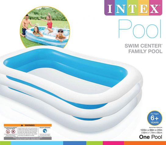 Intex Swim Centre Family Inflatable Pool, 103" x 69" x 22"- 56483NP