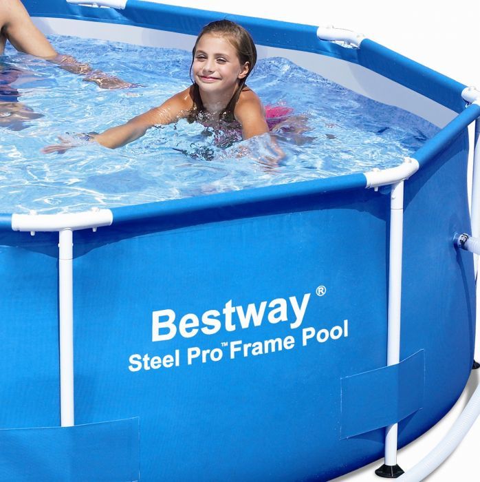 Bestway Steel Pro Metal Frame Round Pool 10ft x 30" 56408 Metal