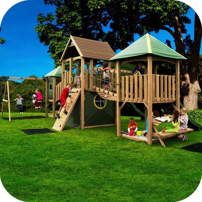 Plum Wildebeest Large Wooden Play Centre Playtowers
