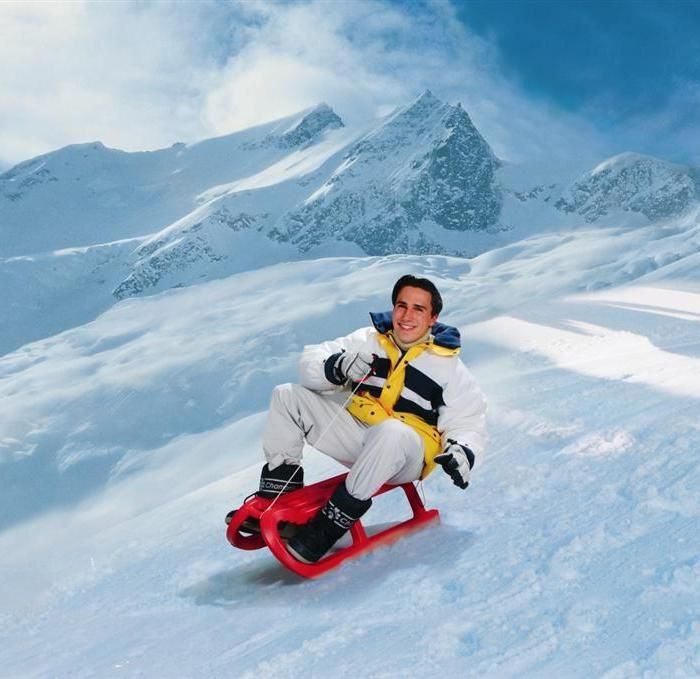 Snow Rodel Blue Sledge Toboggan Plastic Sledges