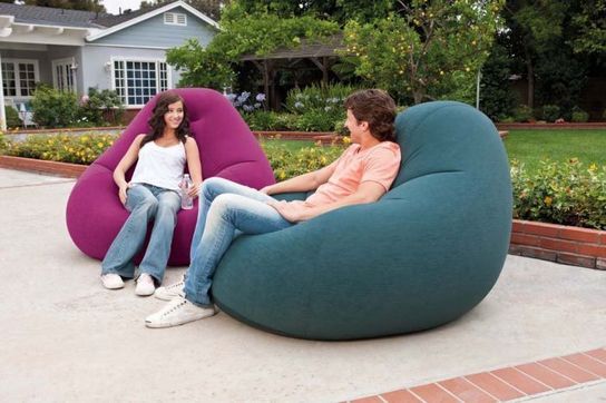 Deluxe Beanless Bag Chair- Classic Teal by Intex