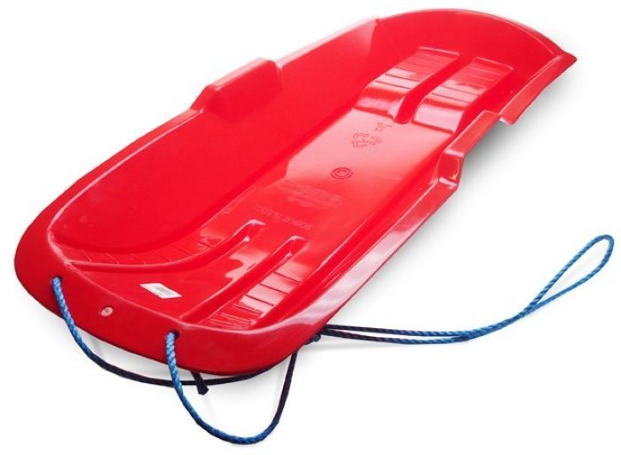 BobKat Red Plastic Sledge Toboggan