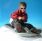 Snow Carver Red Sledge Toboggan