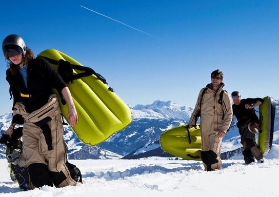 Classic 130-X Silver Inflatable Sledge by Airboard