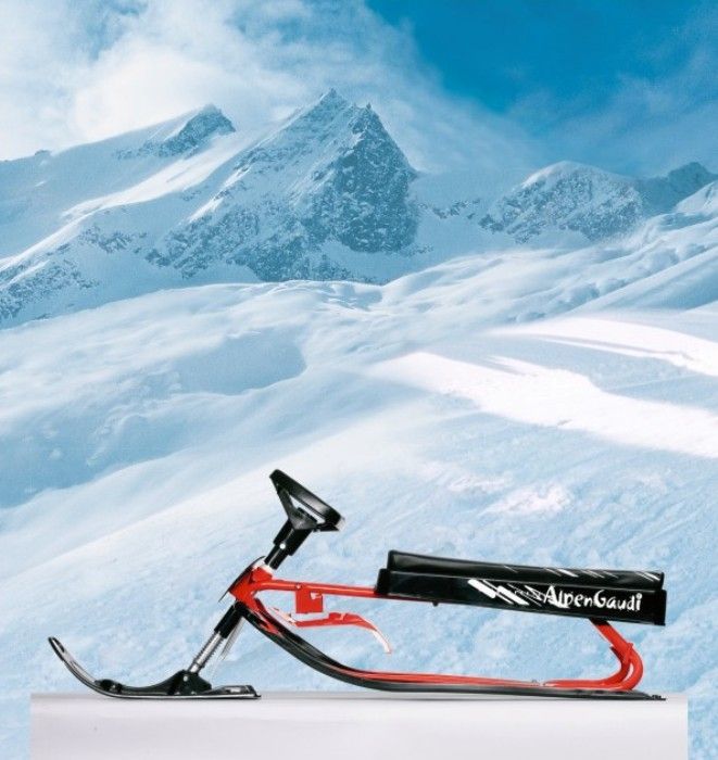 Snow Bike Red Sledge Toboggan Plastic Sledges
