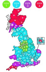 Delivery & Installation Charge Zones