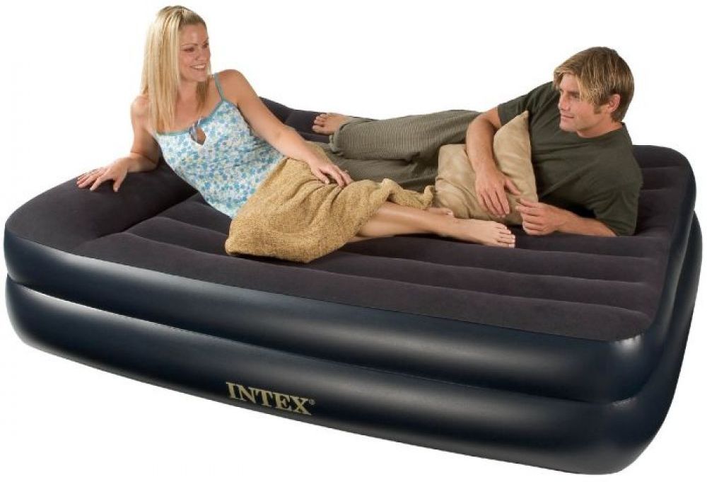 Intex Queen Size Pillow Rest Raised Air Bed 80" x 60" Air Beds and