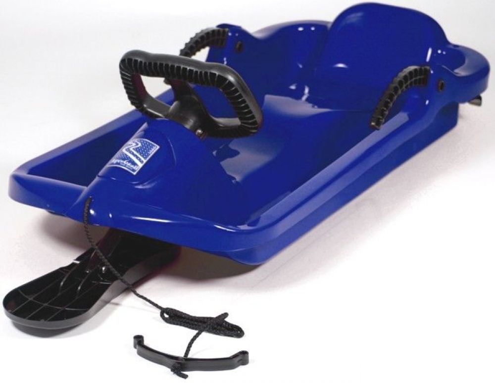 Snow Driver Blue Sledge Toboggan Plastic Sledges