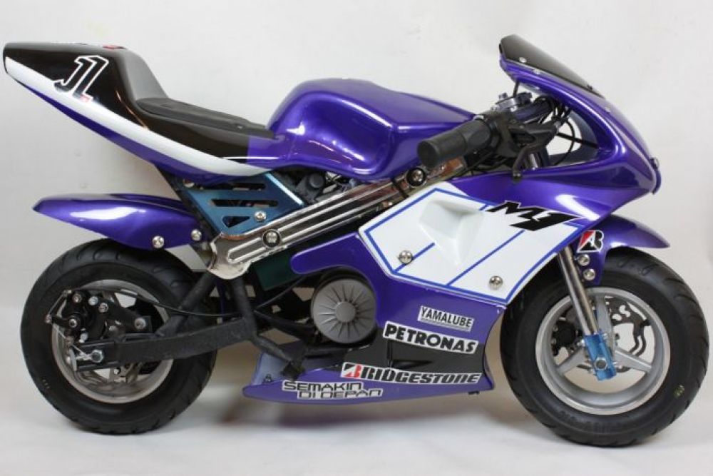 Electric Mini Moto 24V 300W Blue Pocket Bike