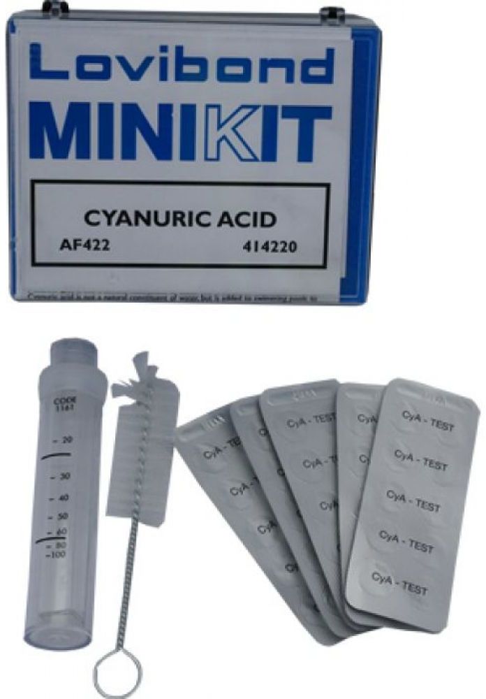 Deluxe cyanuric acid pool tester kit chemicals for spas above in
