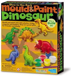 Glow In The Dark Dinosaur Mould and Paint