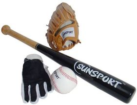 Baseball Bat (61cm), Glove & Ball Set