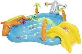 Inflatable Kids Water Play Center - Sea Life Paddling Pool with Multiple Activities by Bestway