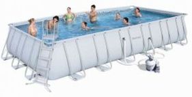 Bestway Steel Pro Rectangular Frame Pool With Pump 24' x 12' x 52