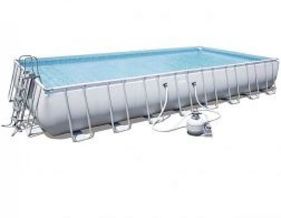 Bestway Power Steel Rectangle Frame Pool Filter Pump 31.3' x 16' x 52