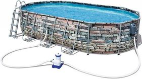 Power Steel Comfort Jet Pool - 56719 - 20ft x 12ft x 48in by Bestway
