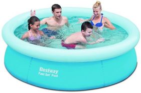 Fast Set Round Inflatable Pool - 57252 - 6ft 6in x 20in (No Pump) by Bestway
