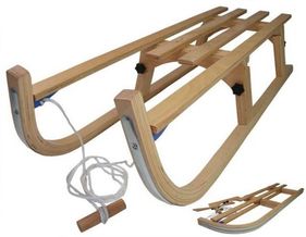 Snow Rodel 110 Folding Wooden Sledge Toboggan
