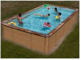 Azteck Maxiwood Rectangular Wooden Pool - 4m x 5.6m by Zodiac