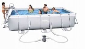Bestway Steel Rectangular Frame Pool With Pump 159