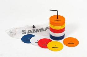 Samba 4 Inch Small Round Rubber Flat Markers - set of 50  