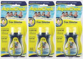 Chlorine Test Strips by Aquachek- Pack Of 3