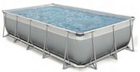 Garden Leisure Rectangular Frame Pool Set 6.5m x 2.65m x 1.25m with Sand Filter