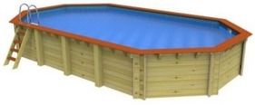 Stretched Octagonal Wooden Pool Westminster - 8.1m x 4.6m by Plastica