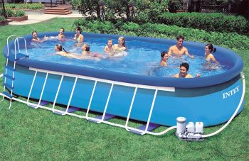 Intex Oval Saltwater Frame Pool 12ft x 24ft x 48"