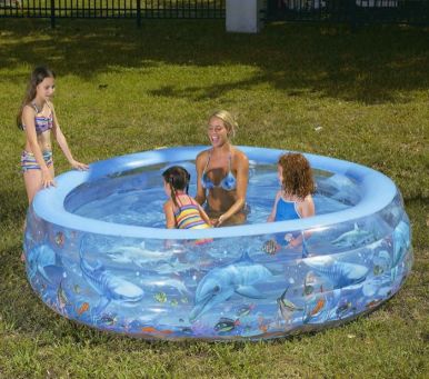 Deluxe Crystal Paddling Pool 90in
