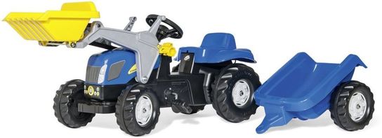 Rolly Kid New Holland T7040 Tractor with Frontloader & Trailer