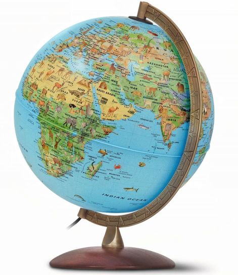 Safari Plus Illuminated Globe 30cm