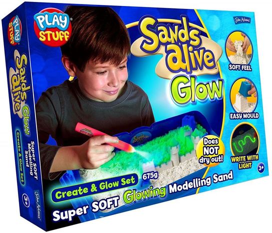 Sands Alive Glow in The Dark Create and Glow Set by John Adams- Damaged Box
