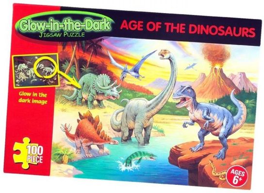 Glow In The Dark 100 Piece Jigsaw Puzzle - Age Of The Dinosaurs
