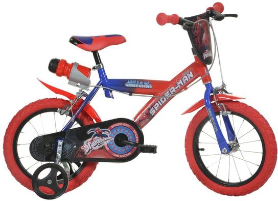 Dino Bicycles - Spiderman Bicycle 14 Inch Wheels