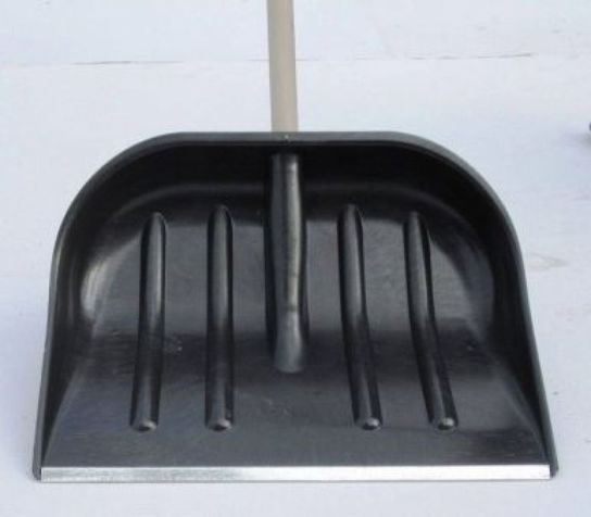 Deluxe 47cm Black Metal Edged Snow Shovel With D-Handle