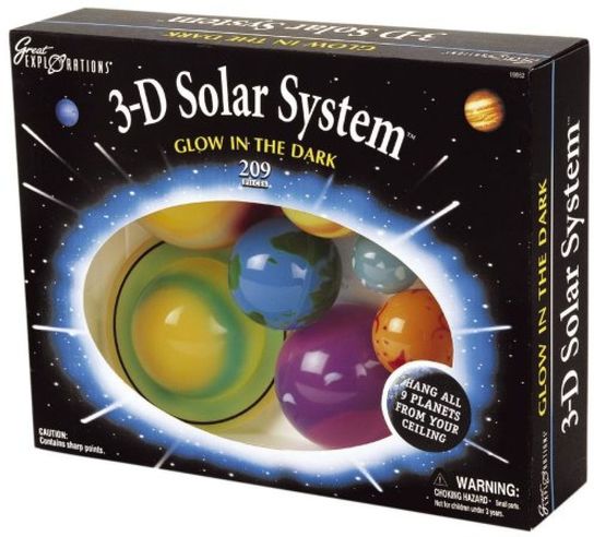 3-D Solar System Glow in the Dark