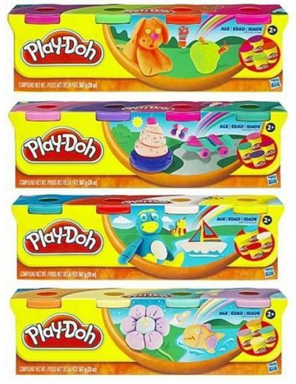 Hasbro Play-Doh 4 Tub Pack 520 grams - Assorted Colours