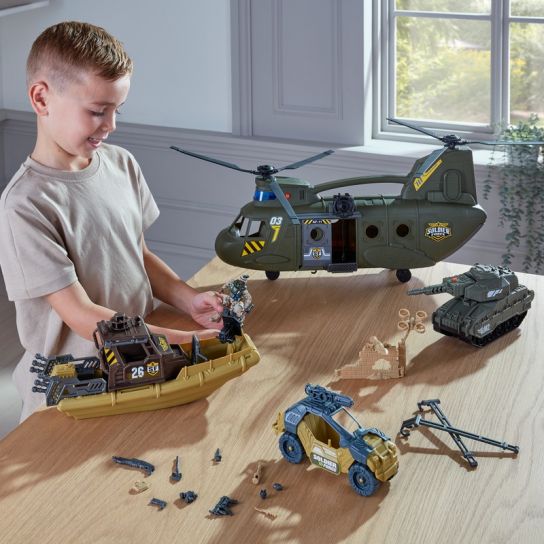 Soldier Force Military Vehicles Playset with Lights and Sounds
