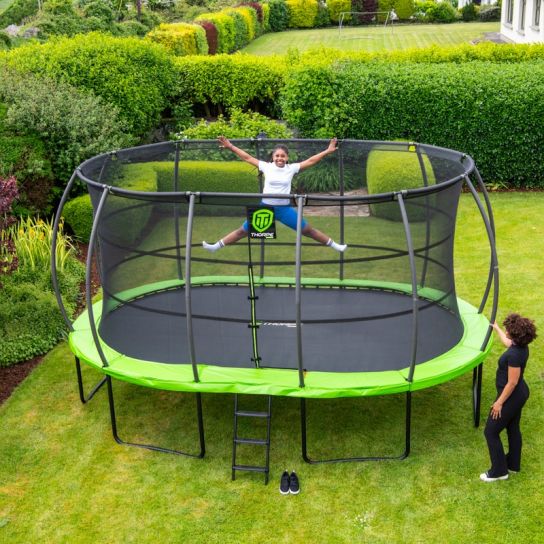 Thorpe Sports 15 x 10ft Oval Trampoline with Enclosure Net