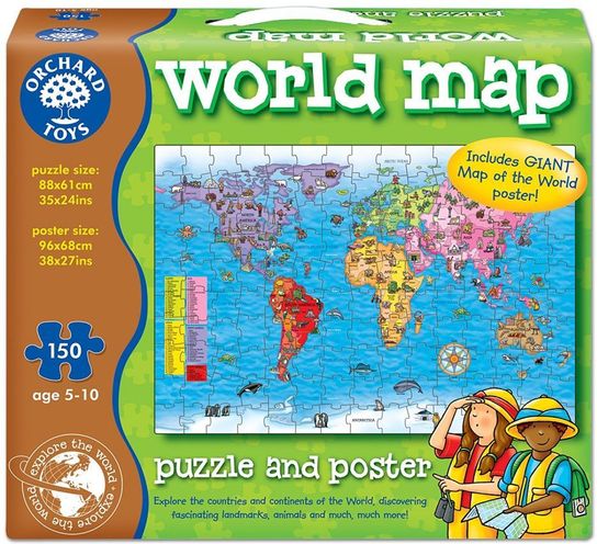 Orchard Toys World Map Puzzle and Poster 